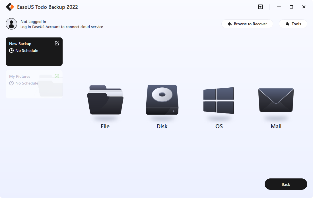 screenshot of EaseUS Todo Backup